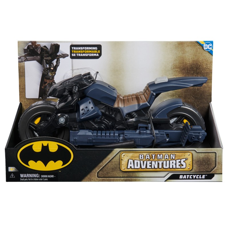 DC Comics BATMAN ADVENTURES - Batcycle 2 en 1 Batman Adventures - Batcycle Qui Se Transforme En Batplane - Voiture Batman À