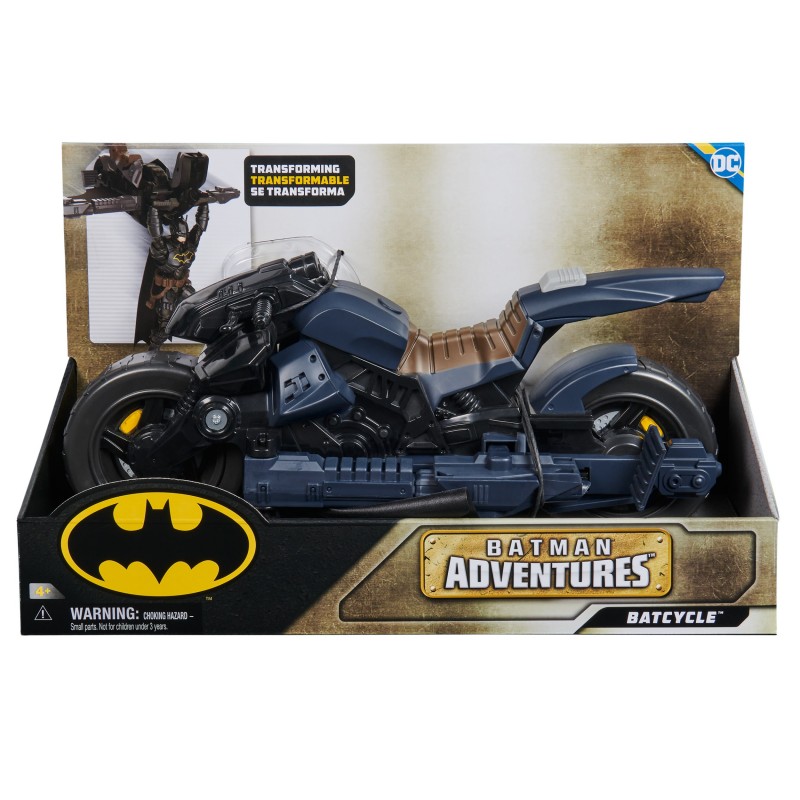 DC Comics , Batman Adventures, Batcycle de Batman, Batcycle y Batglider 2 en 1 transformables, compatible con figuras, juguete