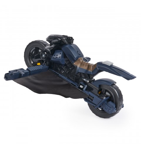 DC Comics , Batman Adventures, Batcycle de Batman, Batcycle y Batglider 2 en 1 transformables, compatible con figuras, juguete