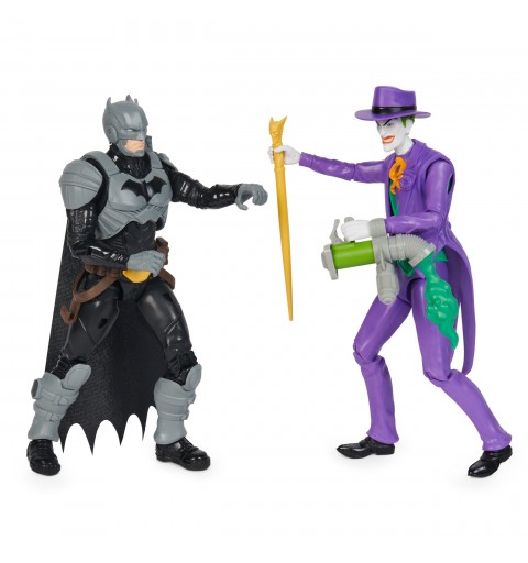 DC Comics , Batman Adventures, Batman vs The Joker Action Figures Set, 2 Figures, 12 Armor Accessories, 12-inch Super Hero Kids