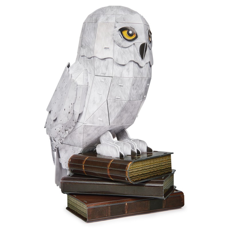 Spin Master 4D Build - Harry Potter, 3D-Puzzle der beliebten Schnee-Eule Hedwig aus hochwertigem Karton, 118 Teile, für Harry