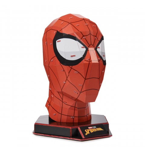 Spin Master 4D Build, kit di modellismo per puzzle 3D Marvel Spider-Man da 82 pezzi con supporto | Decorazione da tavolo di