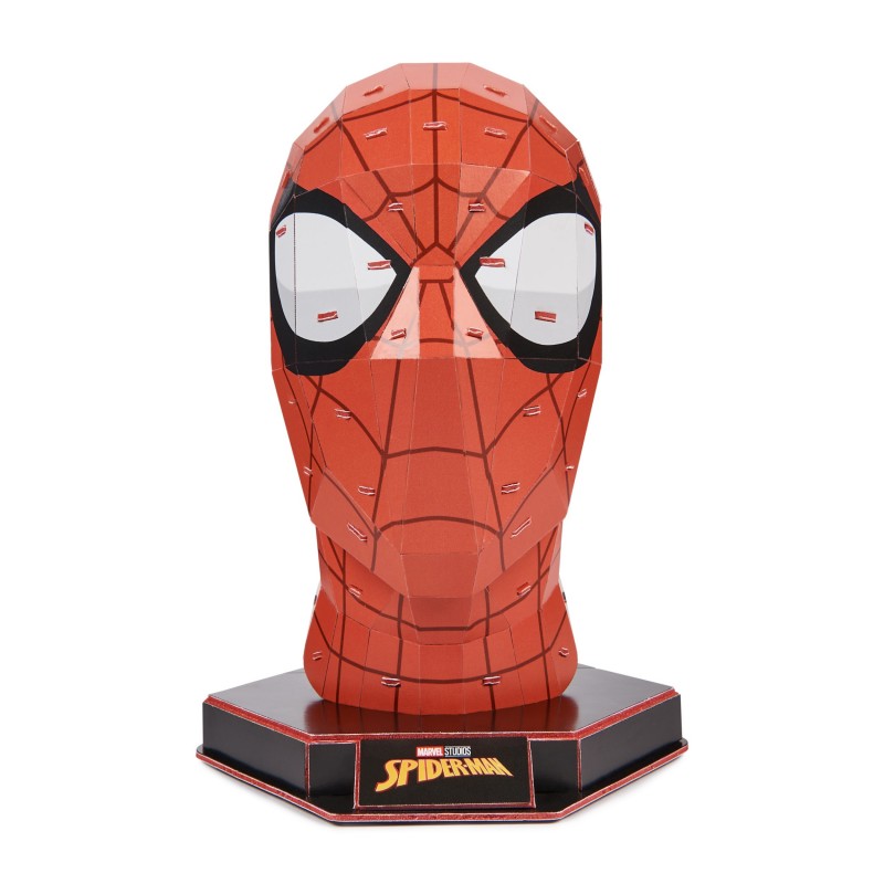 Spin Master 4D Build, Marvel, Spider-Man 3D-Modellpuzzle-Set mit Ständer, 82 Teile | Spider-Man, Tischdekoration | Bauspielzeug