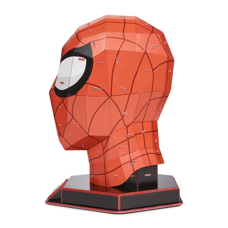 Spin Master 4D Build, Marvel Spider-Man 3D Puzzle Model Kit with Stand 82 Pcs | Spiderman Desk Decor | Building Toys | 3D