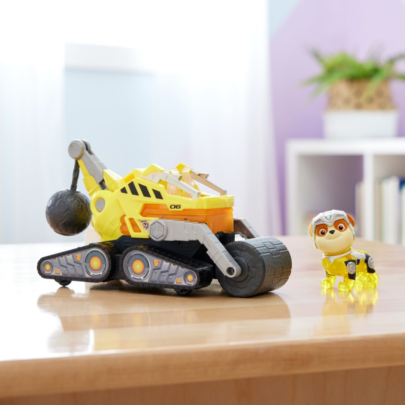 PAW Patrol , Bulldozer di Rubble Tematizzato Il Super Film, con Luci e Suoni, Giochi per Bambini e Bambine, 3+ anni