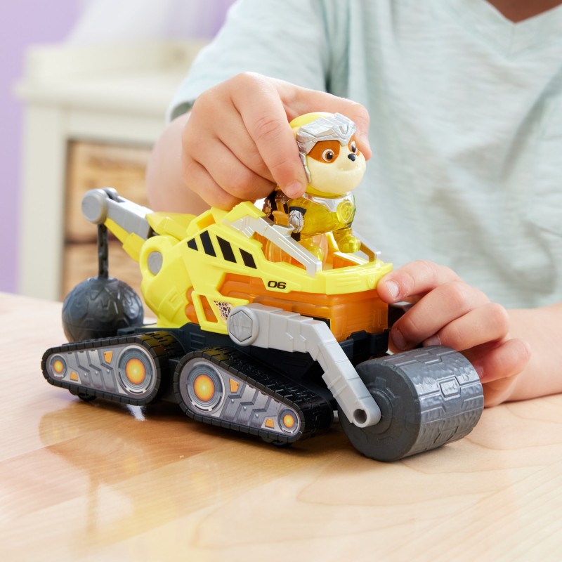 PAW Patrol , Bulldozer di Rubble Tematizzato Il Super Film, con Luci e Suoni, Giochi per Bambini e Bambine, 3+ anni