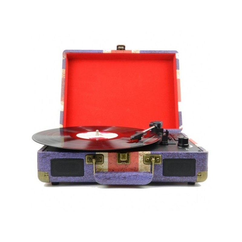 New Majestic TT-43 BT USB SD AX Tourne-disque entraîné par courroie Bleu, Rouge, Blanc