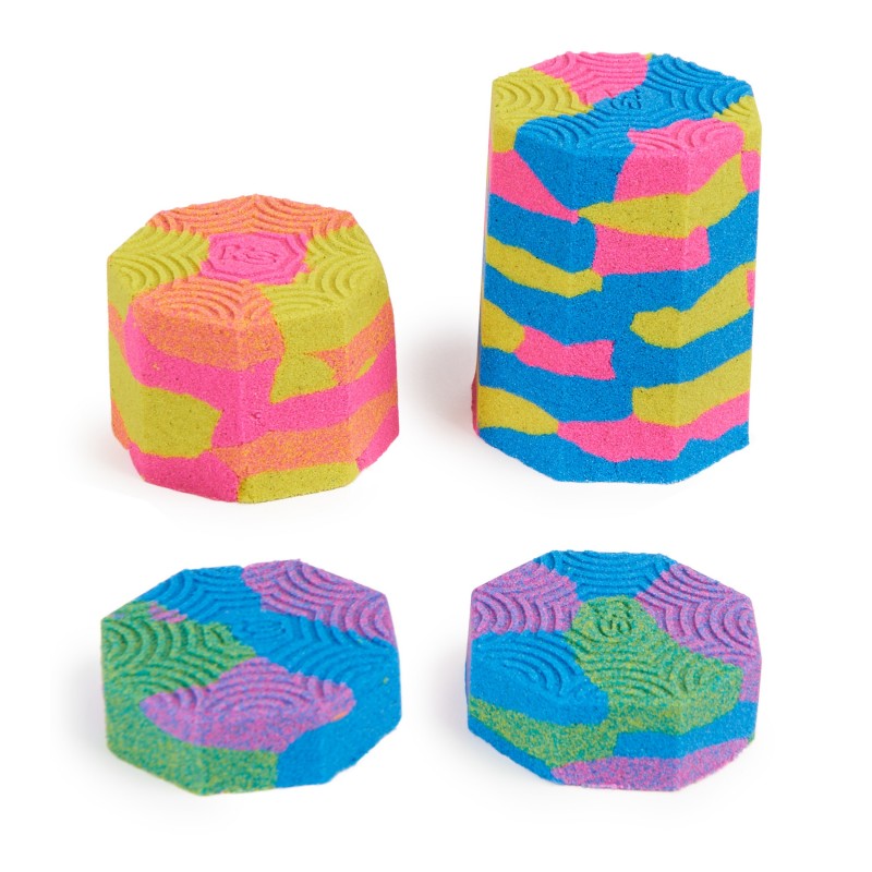 Kinetic Sand SABLE MAGIQUE - SQUISH N'CREATE 380 G + 5 MOULES - Créez Différentes Formes Hypnotisantes avec Ce Sable Magique Et