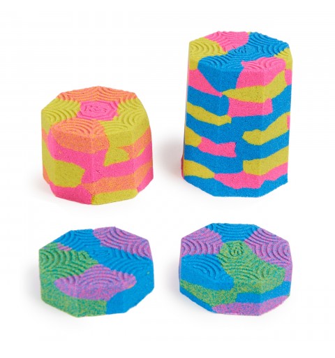 Kinetic Sand SABLE MAGIQUE - SQUISH N'CREATE 380 G + 5 MOULES - Créez Différentes Formes Hypnotisantes avec Ce Sable Magique Et