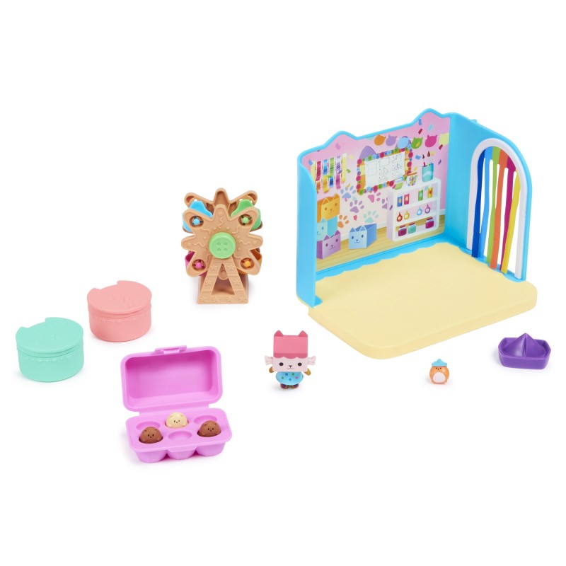 Gabby's Dollhouse Deluxe Raum, Craft-a-riffic-Room, Bastelzimmer mit Baby Box, Möbelstücken und thematischem Zubehör