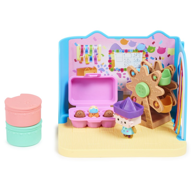 Gabby's Dollhouse Deluxe Raum, Craft-a-riffic-Room, Bastelzimmer mit Baby Box, Möbelstücken und thematischem Zubehör