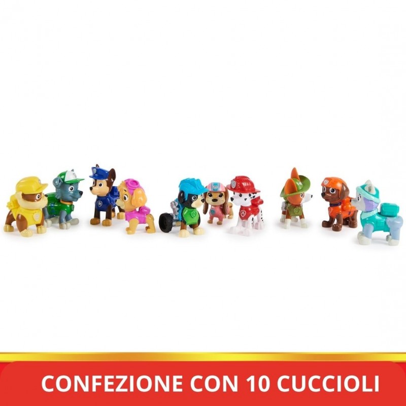 PAW Patrol , Confezione Regalo Anniversario 10 Anni, Personaggi da collezione, 10 cuccioli inclusi, Giochi per bambini dai 3