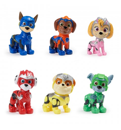 PAW Patrol Der Mighty Kinofilm, Geschenkset mit 6 Superhelden-Spielfiguren, Spielzeug geeignet für Kinder ab 3 Jahren
