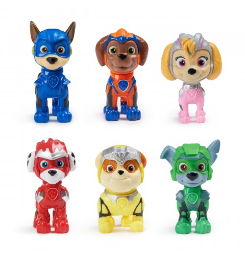 PAW Patrol Der Mighty Kinofilm, Geschenkset mit 6 Superhelden-Spielfiguren, Spielzeug geeignet für Kinder ab 3 Jahren