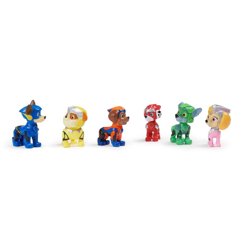 PAW Patrol Der Mighty Kinofilm, Geschenkset mit 6 Superhelden-Spielfiguren, Spielzeug geeignet für Kinder ab 3 Jahren