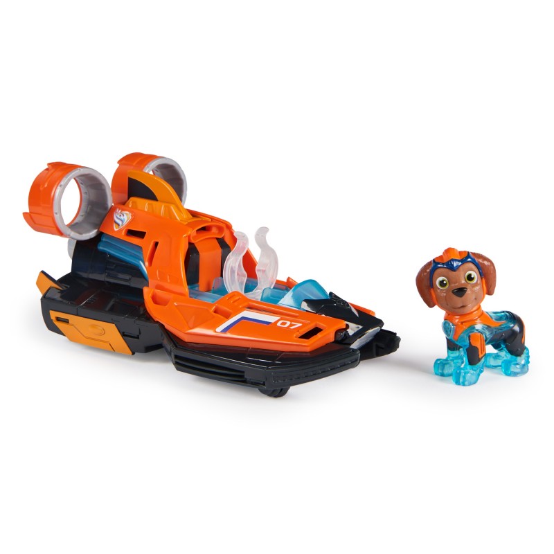 PAW Patrol The Mighty Movie, Toy Jet Boat with Zuma Mighty Pups Action Figure, Lights and Sounds, Kids Toys for Boys & Girls