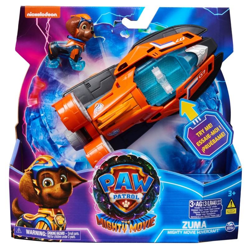 PAW Patrol PAT PATROUILLE LA SUPER PATROUILLE LE FILM - Véhicule + Figurine Zuma La Pat Patrouille The Mighty Movie - Voiture