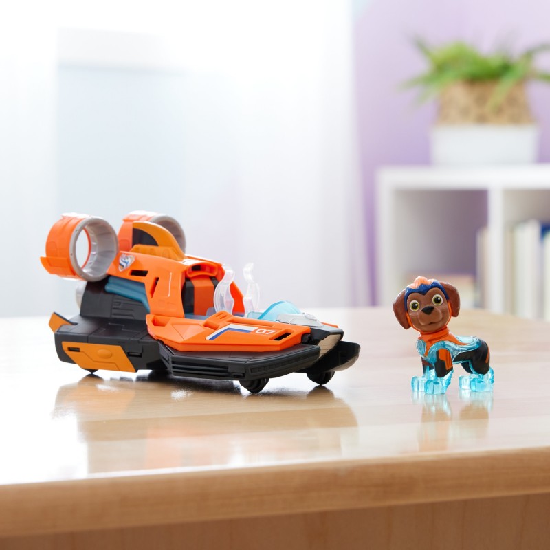 PAW Patrol PAT PATROUILLE LA SUPER PATROUILLE LE FILM - Véhicule + Figurine Zuma La Pat Patrouille The Mighty Movie - Voiture