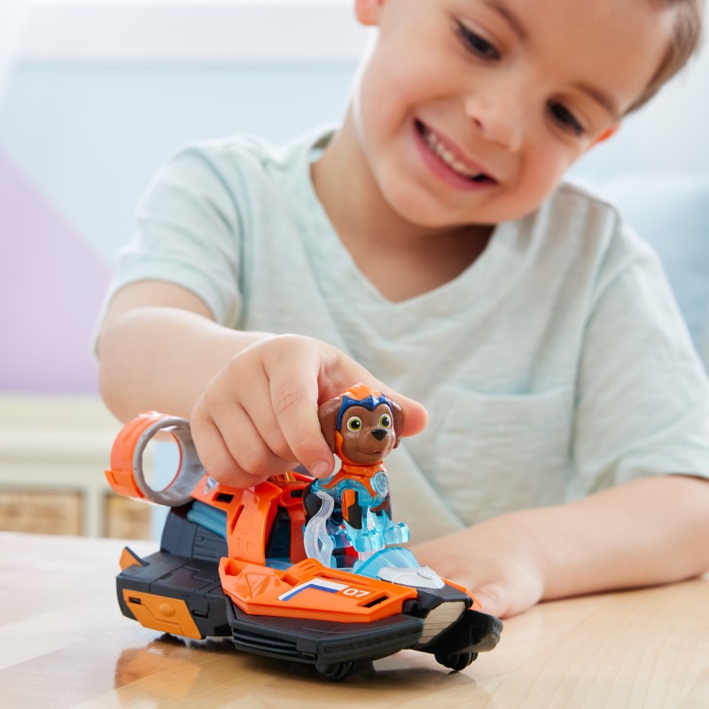 PAW Patrol PAT PATROUILLE LA SUPER PATROUILLE LE FILM - Véhicule + Figurine Zuma La Pat Patrouille The Mighty Movie - Voiture