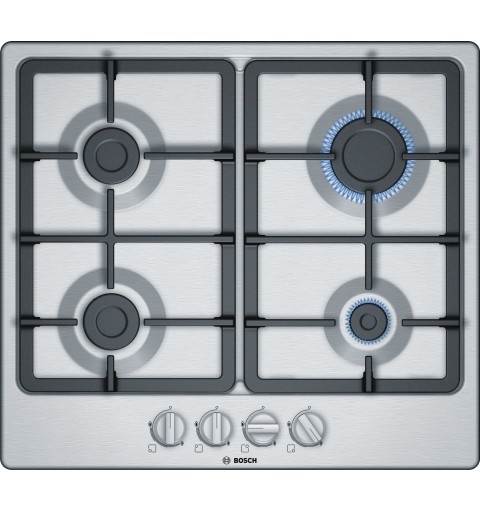 Bosch Serie 4 PGP6B5B90 Kochfeld Edelstahl Integriert 60 cm Gaskochfeld 4 Zone(n)