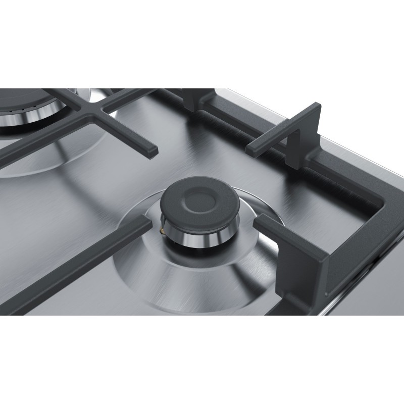 Bosch Serie 4 PGP6B5B90 Kochfeld Edelstahl Integriert 60 cm Gaskochfeld 4 Zone(n)