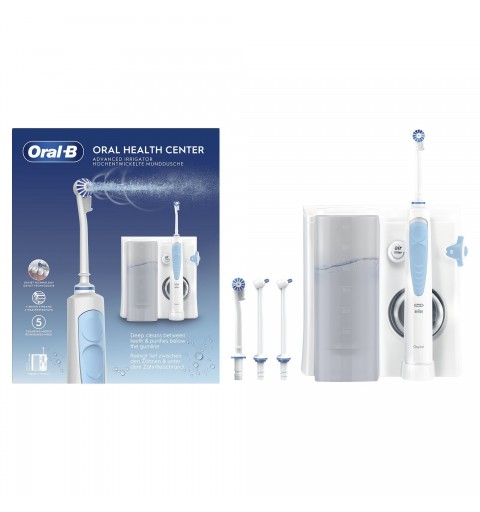 Oral-B Idropulsore Health Center Avanzato con 2 Beccucci Oxyjet, 2 Beccucci Con Getto D’acqua. 1 Idropulsore