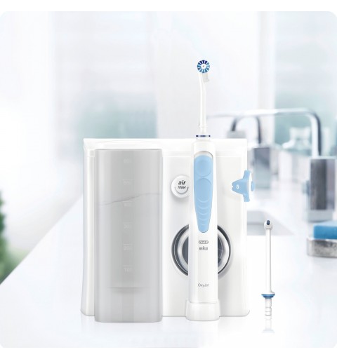 Oral-B Idropulsore Health Center Avanzato con 2 Beccucci Oxyjet, 2 Beccucci Con Getto D’acqua. 1 Idropulsore