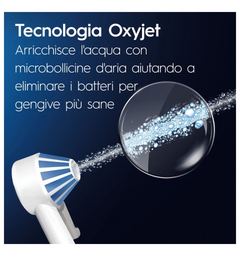 Oral-B Idropulsore Health Center Avanzato con 2 Beccucci Oxyjet, 2 Beccucci Con Getto D’acqua. 1 Idropulsore