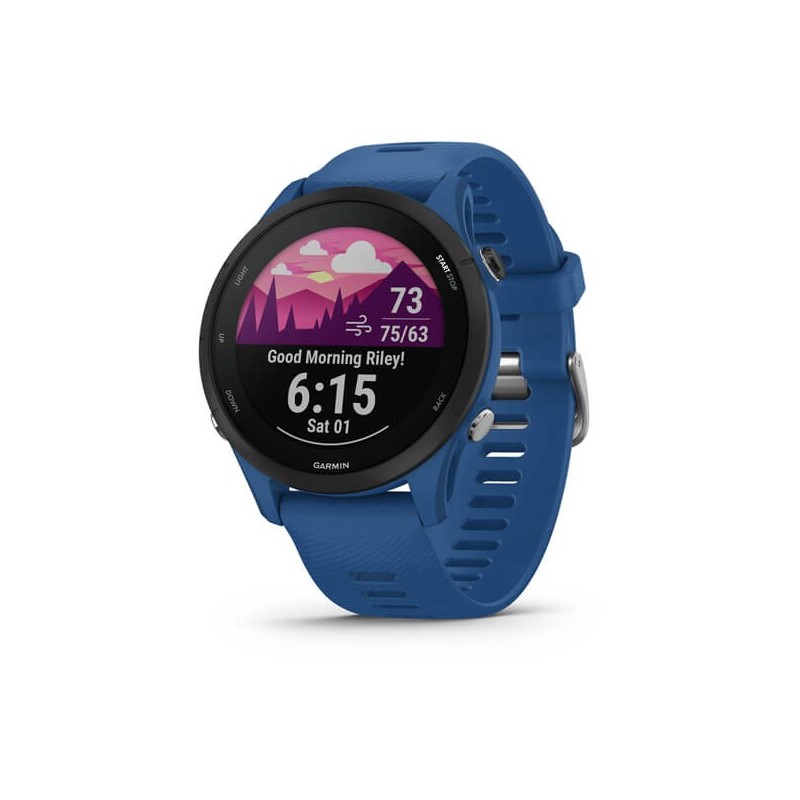 Garmin Forerunner 255 3,3 cm (1.3") MIP 46 mm Digital 260 x 260 Pixeles Pantalla táctil Azul Wifi GPS (satélite)