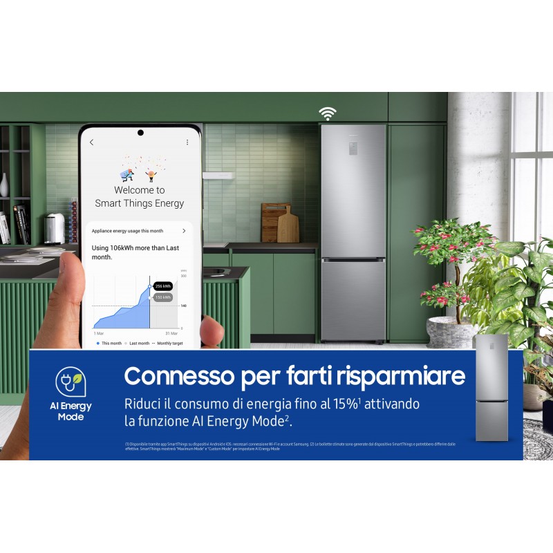Samsung RB38C776CS9 EF réfrigérateur-congélateur Pose libre C Acier inoxydable