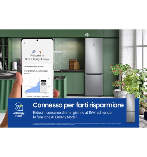 Samsung RB38C776CS9 EF réfrigérateur-congélateur Pose libre C Acier inoxydable