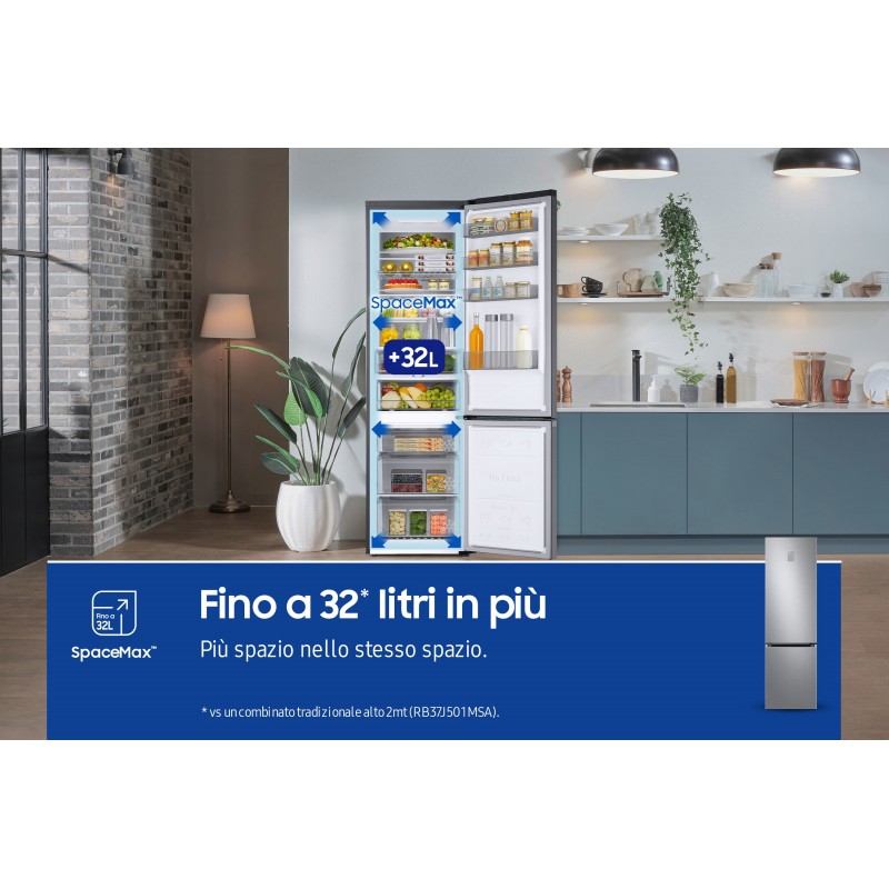 Samsung RB38C776CS9 EF réfrigérateur-congélateur Pose libre C Acier inoxydable