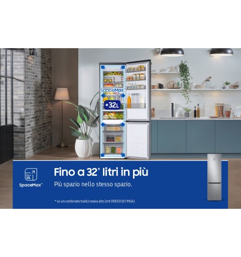 Samsung RB38C776CS9 EF réfrigérateur-congélateur Pose libre C Acier inoxydable