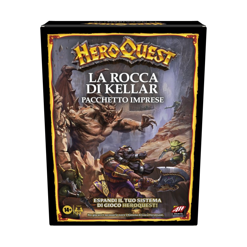 Avalon Hill , HeroQuest, La Rocca di Kellar, gioco da tavolo per adulti, 2-5 giocatori, per giocare è necessario il Sistema di