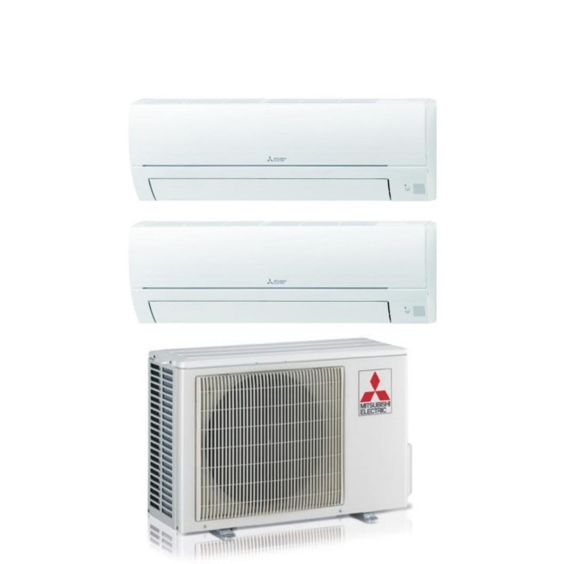 Mitsubishi Climatizzatore Condizionatore Dual Split A++/A+ SMART MSZ-HR 9000+12000btu con motore MXZ-2HA40VF R-32 Inverter