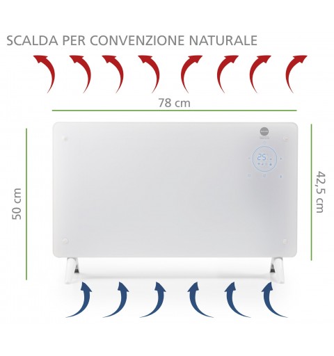 Macom Enjoy & Relax 937 stufetta elettrica Interno Bianco 2000 W Stufa elettrica a convezione