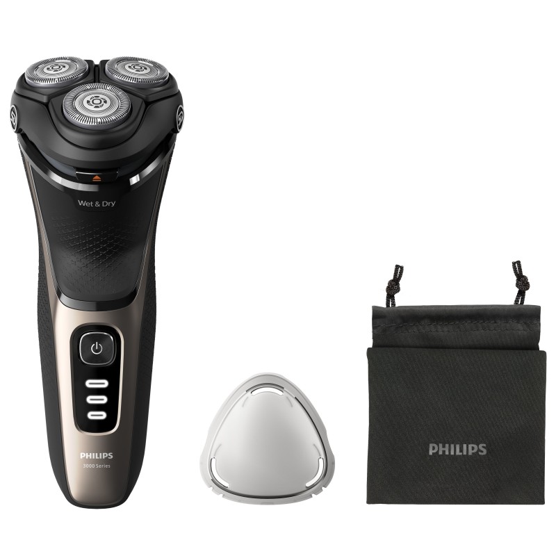 Philips S3242 12 men's shaver Rotation shaver Trimmer Black, Gold