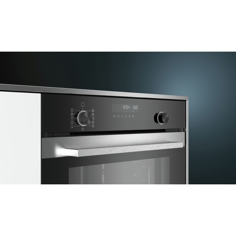 Siemens iQ500 HB378G2S0 four 71 L A Noir, Acier inoxydable