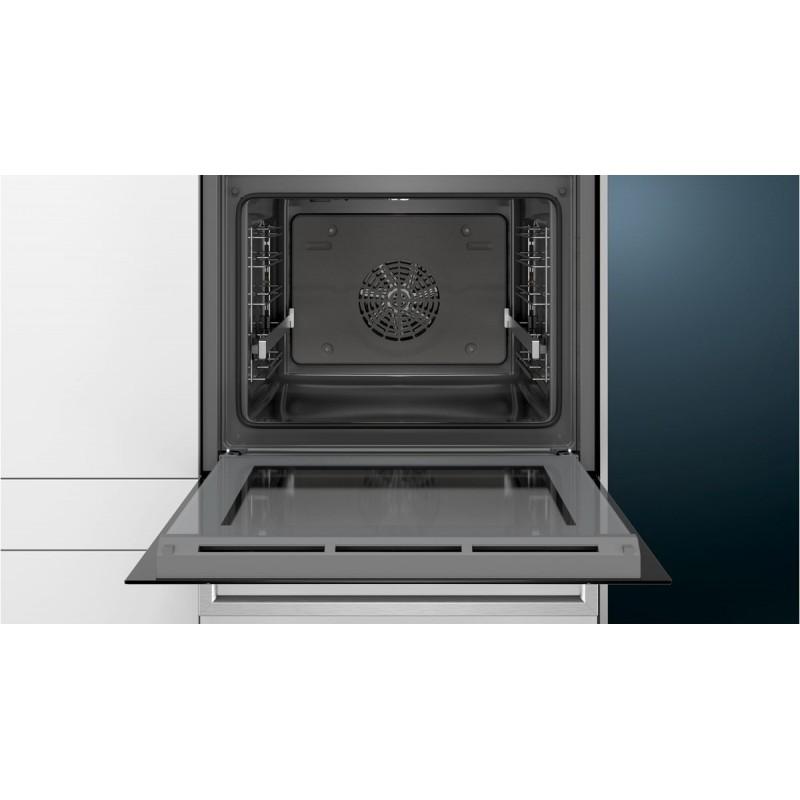Siemens iQ300 HB332A0R0J horno 71 L 29 W A Negro, Acero inoxidable