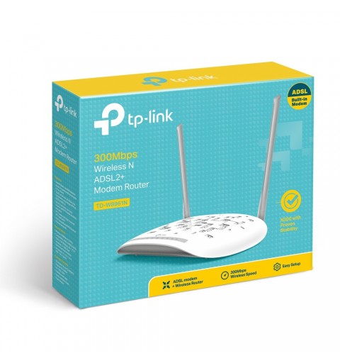 TP-Link TD-W8961N routeur sans fil Fast Ethernet Monobande (2,4 GHz) Gris, Blanc