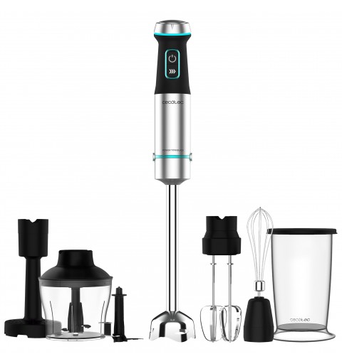 Cecotec Power TitanBlack 1200 XL PerfectCream&Crush Batidora de inmersión 1200 W Negro, Verde, Acero inoxidable