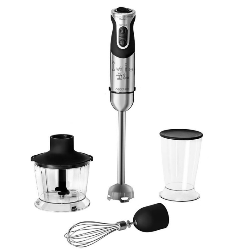 Cecotec 04062 blender 0.5 L Cooking blender 1000 W Black, Stainless steel