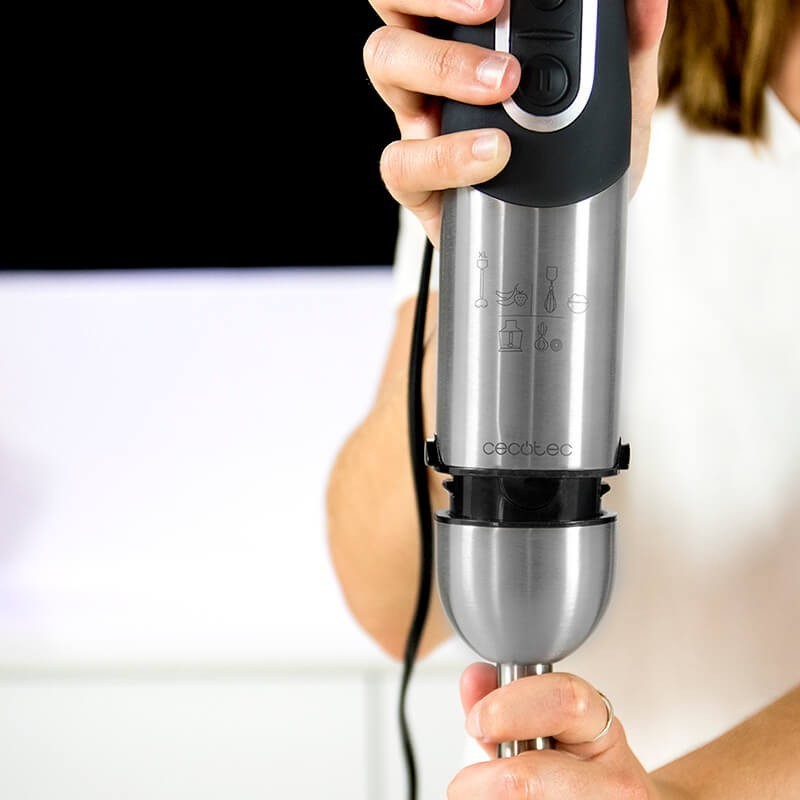 Cecotec 04062 Mixer 0,5 l Kochmixer 1000 W Schwarz, Edelstahl