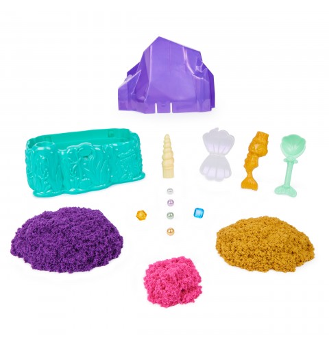 Kinetic Sand , Coffret cristal et sirène, 481 g de sable à modeler