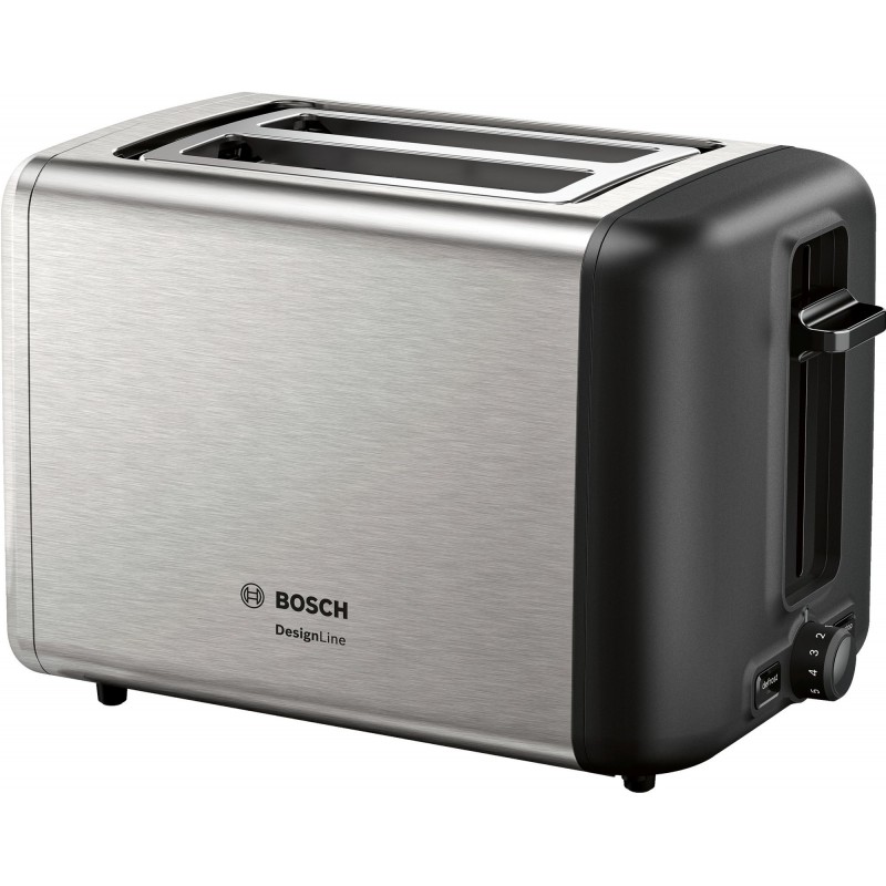 Bosch TAT3P420 toaster 2 slice(s) 970 W Black, Stainless steel