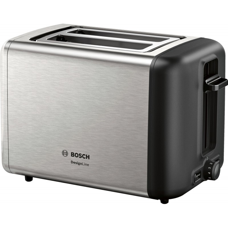 Bosch TAT3P420 tostapane 2 fetta e 970 W Nero, Stainless steel