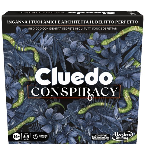 Cluedo Conspiracy, gioco da tavolo per adulti e ragazzi, dai 14 anni in su, gioco di strategia con identità segrete, per 4-10