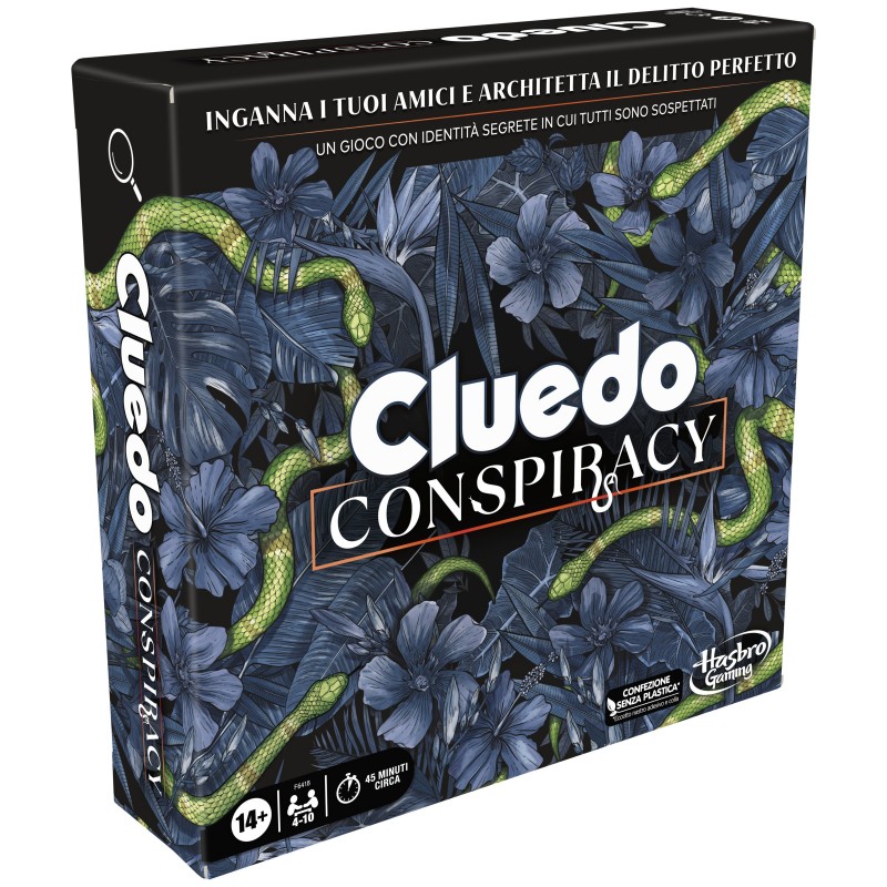 Cluedo Conspiracy, gioco da tavolo per adulti e ragazzi, dai 14 anni in su, gioco di strategia con identità segrete, per 4-10