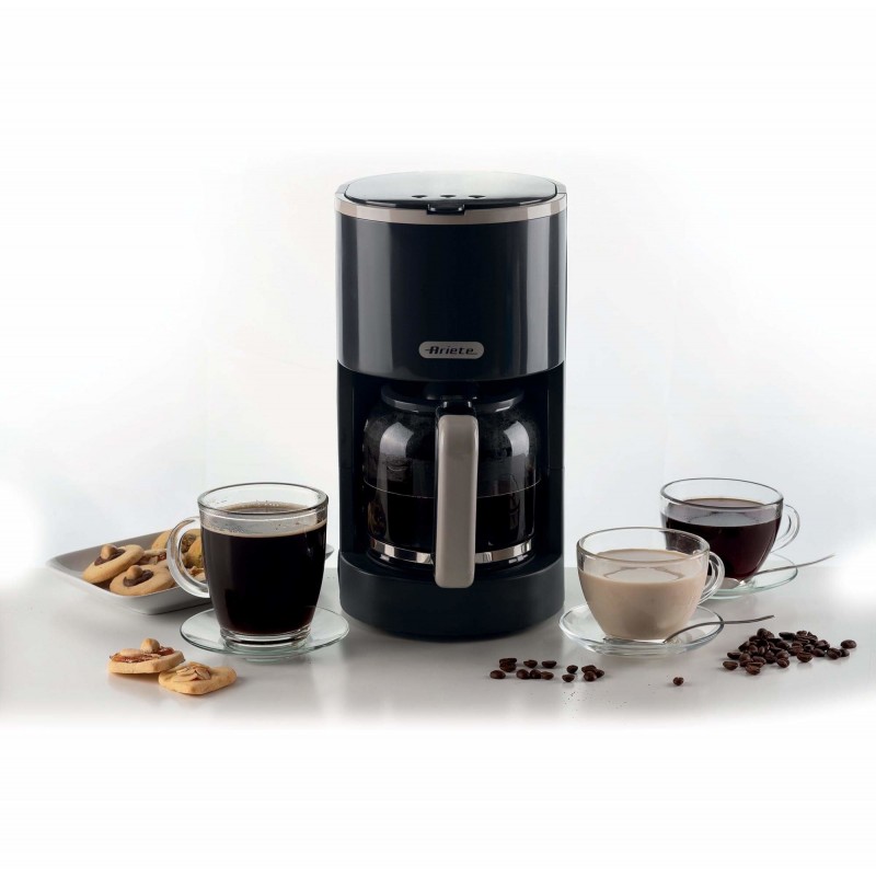 Ariete 1394 Drip Coffee Machine, Macchina per caffè americano, Capacità 12 tazze, Finestra livello acqua, Indicatore luminoso