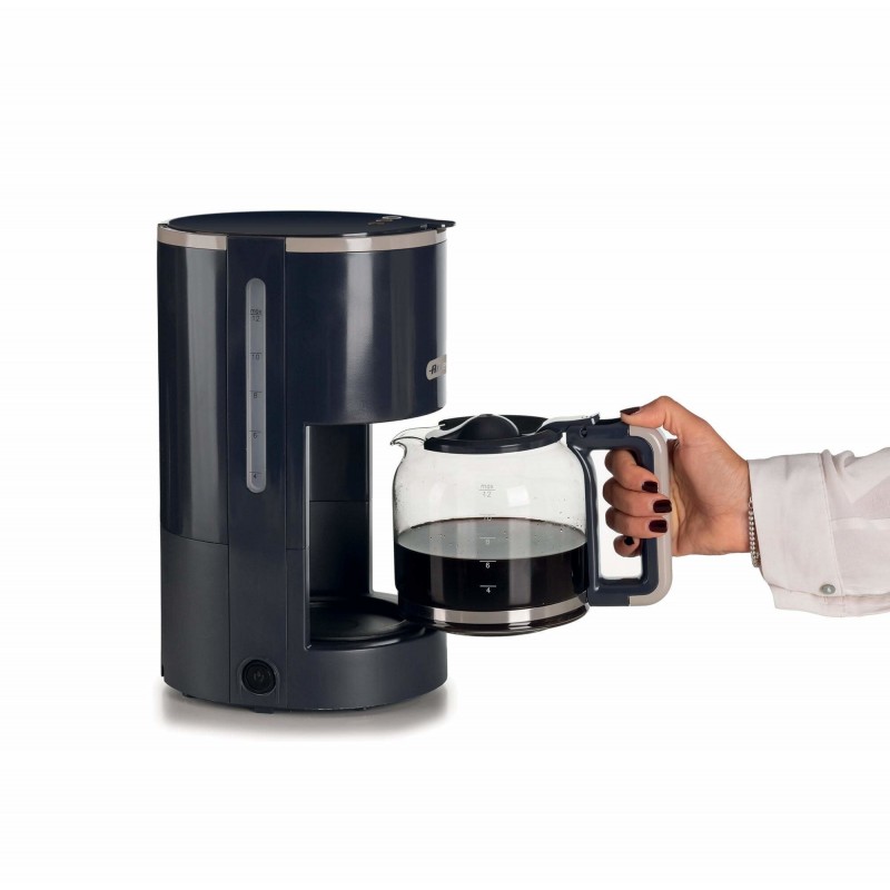 Ariete 1394 Drip Coffee Machine, Macchina per caffè americano, Capacità 12 tazze, Finestra livello acqua, Indicatore luminoso